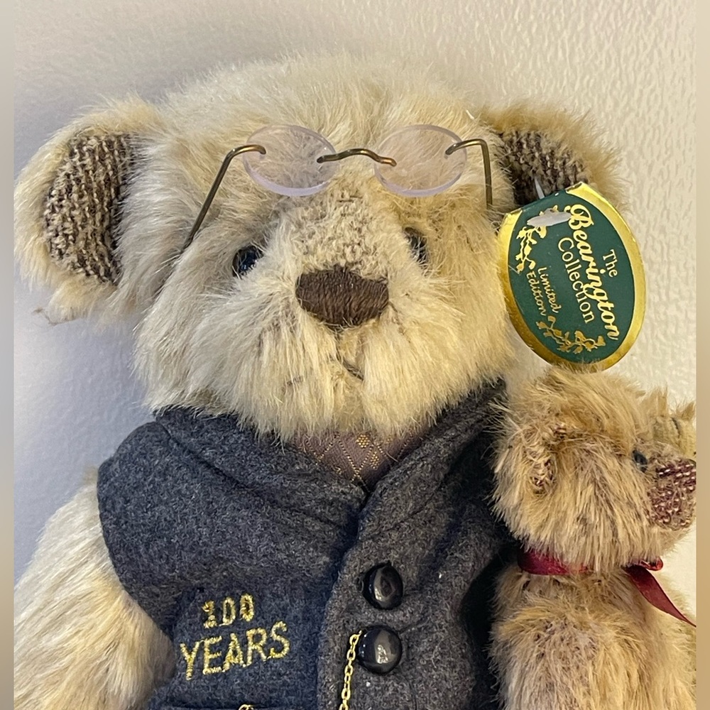 Limited Edition Bearington Teddy Bear with Glasses - Picture 2 of 7